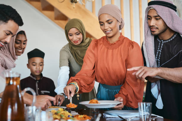 Group of people sharing a meal